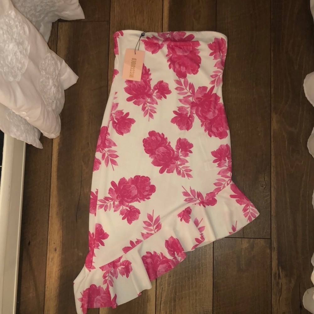 Missguided strapless dress size 6